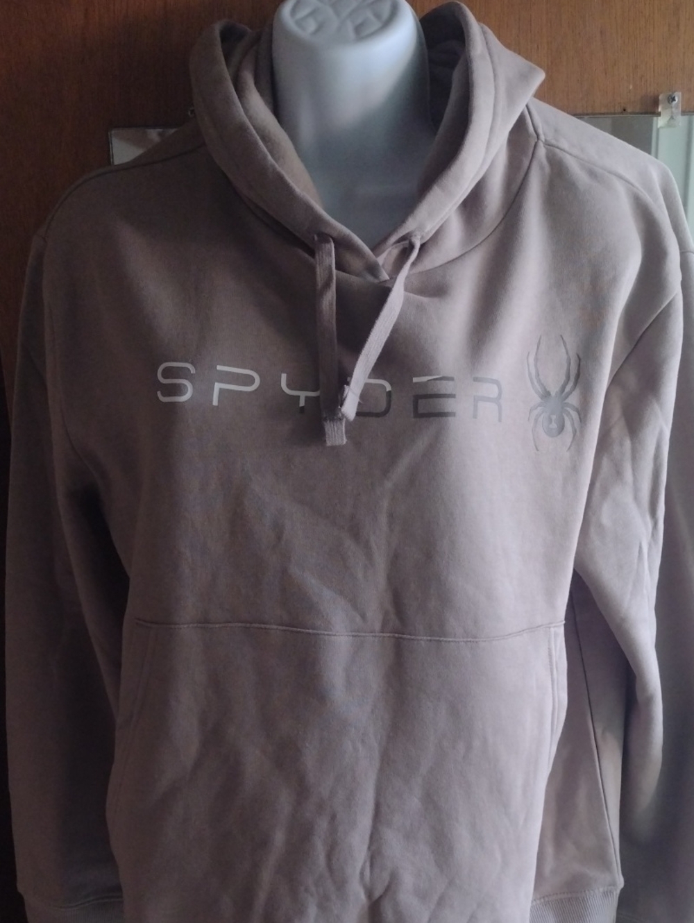 Spyder Woman"s Hoodie in Taupe Brown with Gray Logo New w/ tags